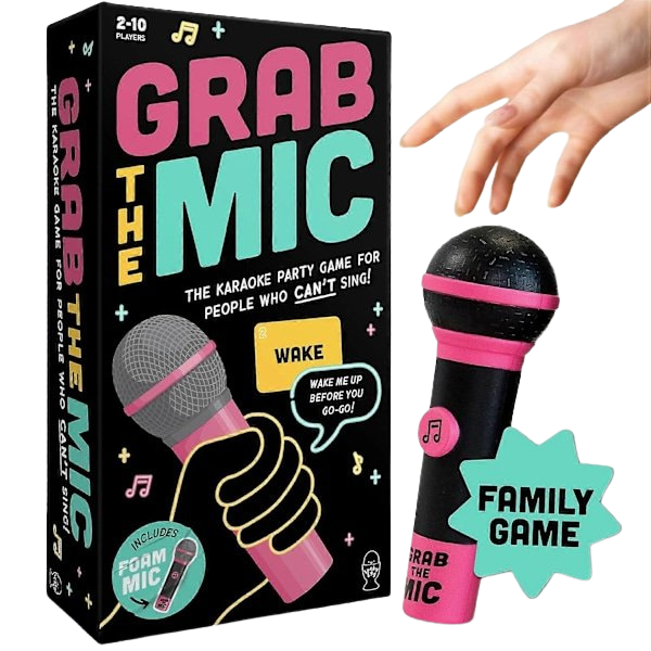Grab The Mic Board Game - Karaoke Party Game for Bad Singers